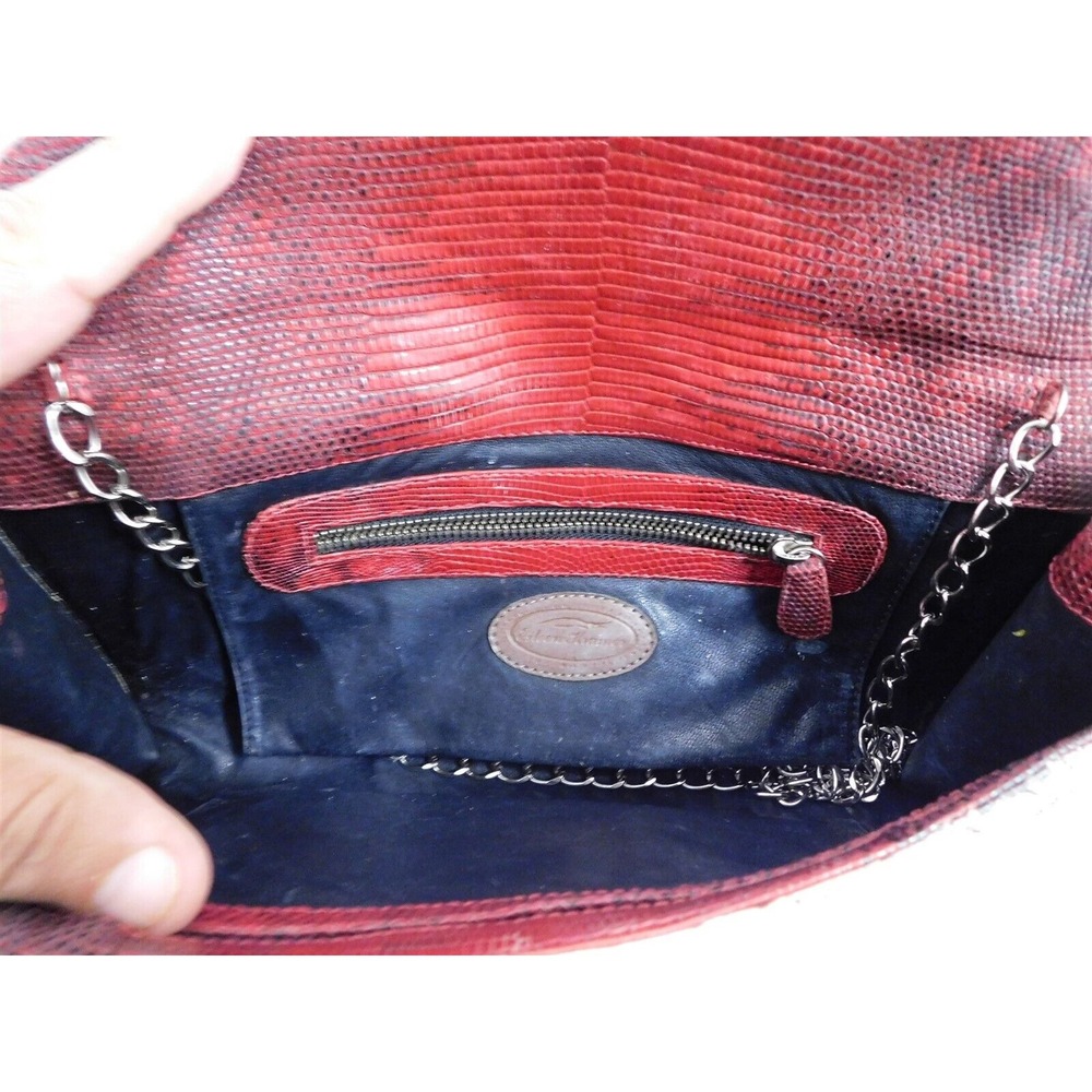 Eileen Kramer Genuine Python Red Lizard Reptile C… - image 8